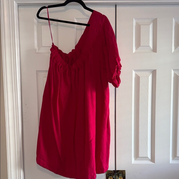 By Anthropologie One-Shoulder Waistless Mini Dress size XL - Picture 3 of 4